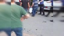 Sancaktepe'de annesini sokak ortasında darp eden şahsa vatandaştan linç girişimi