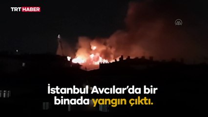 Avcılar'da metruk binanın çatısında yangın