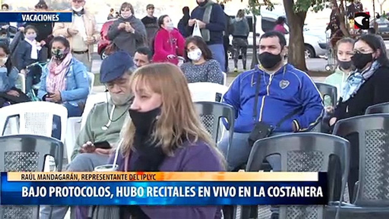 Bajo protocolos, hubo recitales en vivo en la costanera