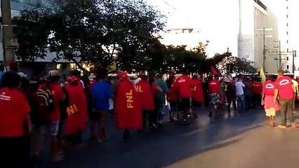 PMDF escolta do grupo na volta ao acampamento do Parque da Cidade, onde devem ficar até este domingo (18/7)