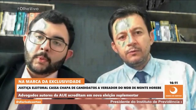 Advogados comentam decisão da justiça que cassa chapa de candidatos a vereador do MDB de Monte Horebe