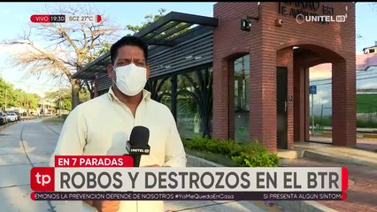 Daños y robos en el BRT de Santa Cruz