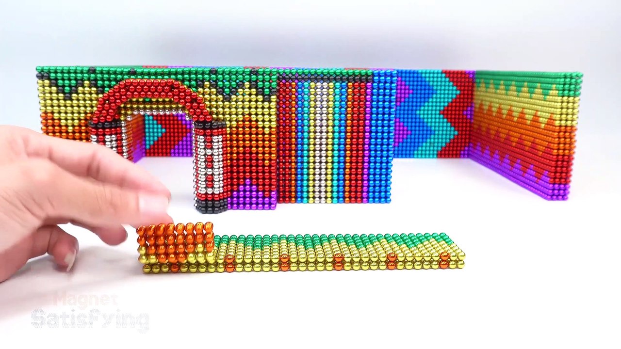 DIY - Build Most Luxury Swimming Pool Has Water Slide From Magnetic Balls (Satisfying) - Magnet Satisfying