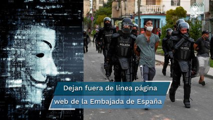 Anonymous tira páginas oficiales en Cuba por represión policial