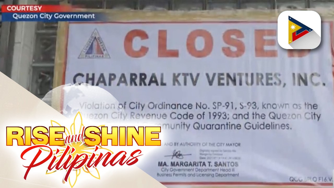 Tatlo pang bar sa Quezon City, ipinasara dahil sa paglabag sa quarantine protocols