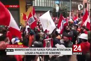 Manifestantes se enfrentaron a la PNP e intentaron llegar a Palacio de Gobierno