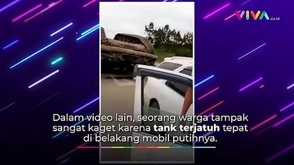 Download Video: Tank Militer Angkatan Rusia Jatuh Terbalik Tengah Jalan