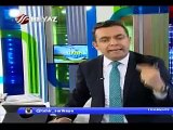 Beyaz TV sunucusu Tahir Sarıkaya Bugün gazetesini fırlattı