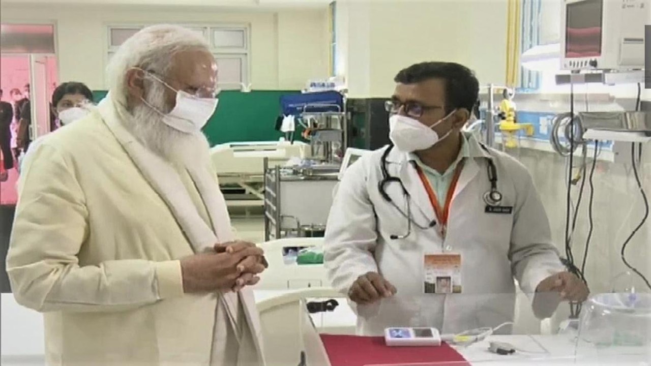 PM Modi inspects Mother-Child Health Wing in Varanasi