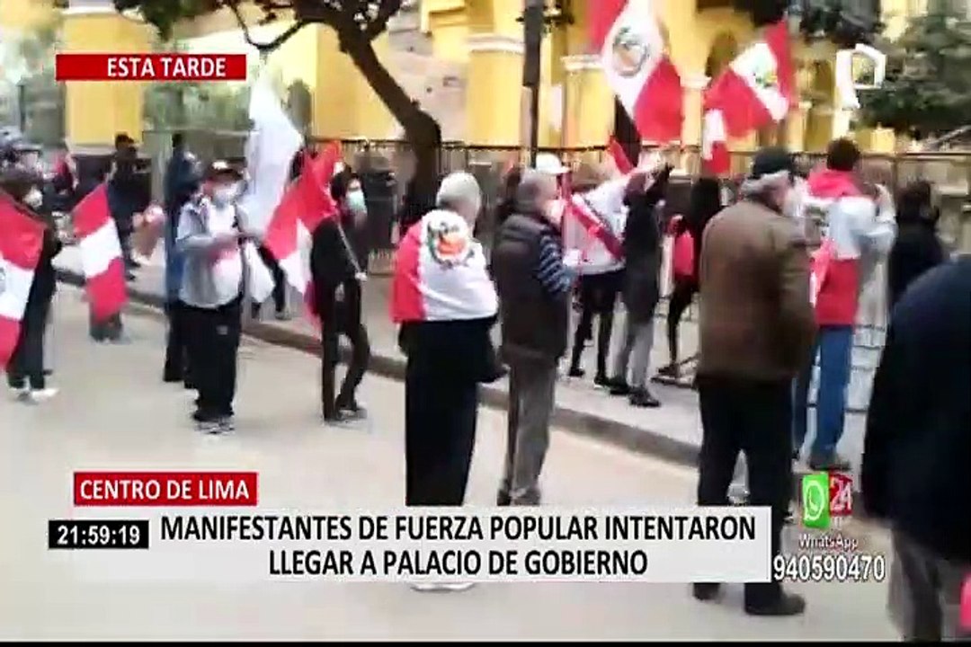 Manifestantes se enfrentaron a la PNP e intentaron llegar a Palacio de Gobierno