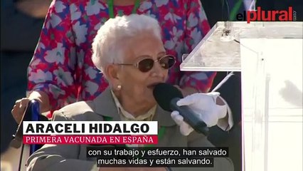 Araceli Hidalgo, primera vacunada en España, manda un mensaje a los jóvenes