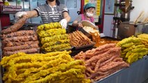 Giant Seaweed Roll, Deep-Fried Squid - Korean Street Food