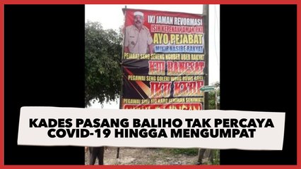 Ngeri! Kades di Sragen Pasang Baliho Tak Percaya Covid-19 hingga Umpat Pejabat