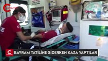Bayram tatiline giderken kaza yaptılar