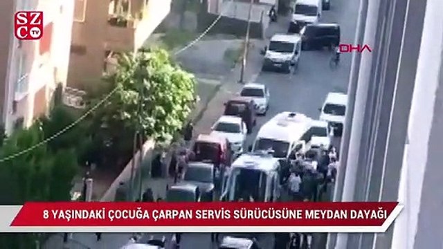 Maltepe'de 8 yaşındaki çocuğa çarpan servis sürücüsüne meydan dayağı