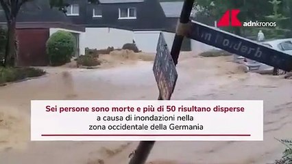 Скачать видео: Maltempo in Germania, 6 morti e più di 50 dispersi