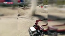Şantiyede hortum çıktı