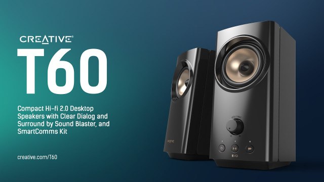 Creative T60 Altavoces Hi-Fi 2.0 de escritorio para PC