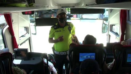 Kurban Bayramı öncesi otogarda otobüs denetimi