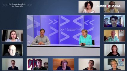 Merkel'in canlı yayında zor anları! Gözlerini açamadı