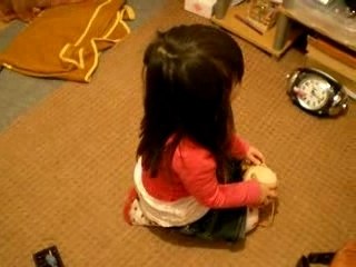 Sumire en plein jeu.