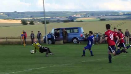 Das 2:1 durch Alexander Hafner für Sattenhausen gegen LaSeu II