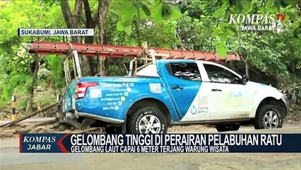 Gelombang Laut 6 Meter Terjang Pelabuhan Ratu