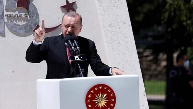 Cumhurbaşkanı Erdoğan, darbecilerin F-16'larla hedef aldığı Beştepe'de konuştu: O gece şehadete yürümek için tereddüt etmeyecektim