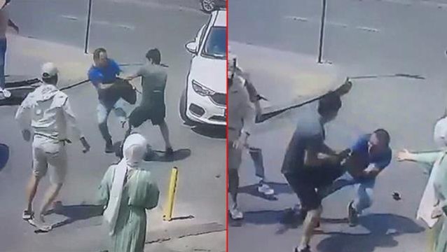 Fatih'te onlarca kişinin içinde gasp girişimi! Darbedilmesine rağmen çantayı bırakmadı