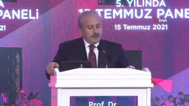 TBMM Başkanı Mustafa Şentop, TBMM Tören Salonu'nda düzenlenen 5. Yılında 15 Temmuz paneline katıldı