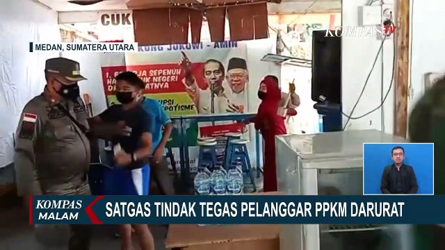 Melawan Satgas PPKM, Pedagang Cekcok dan Siram Petugas