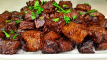 How To Make Butter-Garlic Beef Cubes Recipe