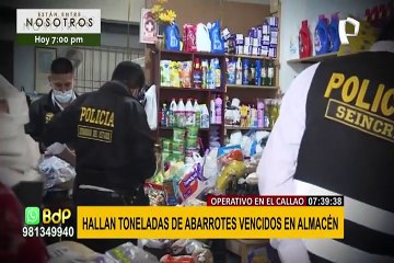 Callao: operativo policial detecta casi 2 toneladas de productos vencidos en tienda