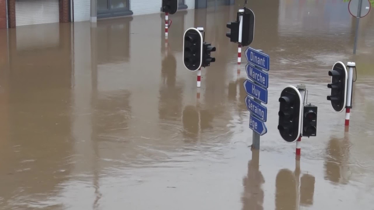 Angleur complètement sous eaux