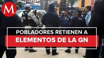 En Oaxaca, pobladores retienen a 20 guardias nacionales en Santiago Textitlán