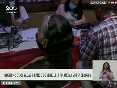 Emprendedores reciben financiamiento del Gobierno de Caracas junto al Banco de Venezuela son el financiamiento de nuevos emprendedores