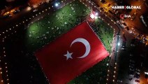 Dünyanın en büyük Türk bayrağı açıldı