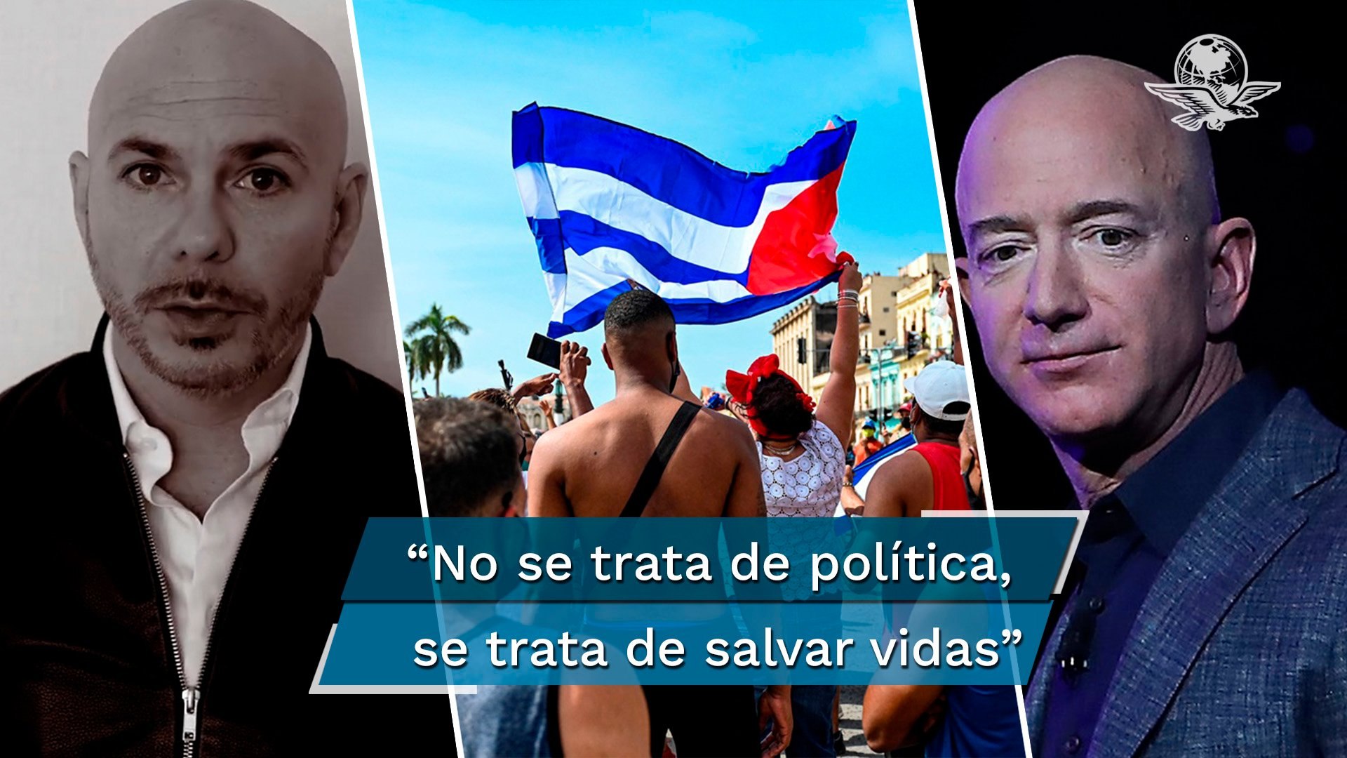 ⁣Pitbull pide ayuda a Jeff Bezos para el pueblo cubano