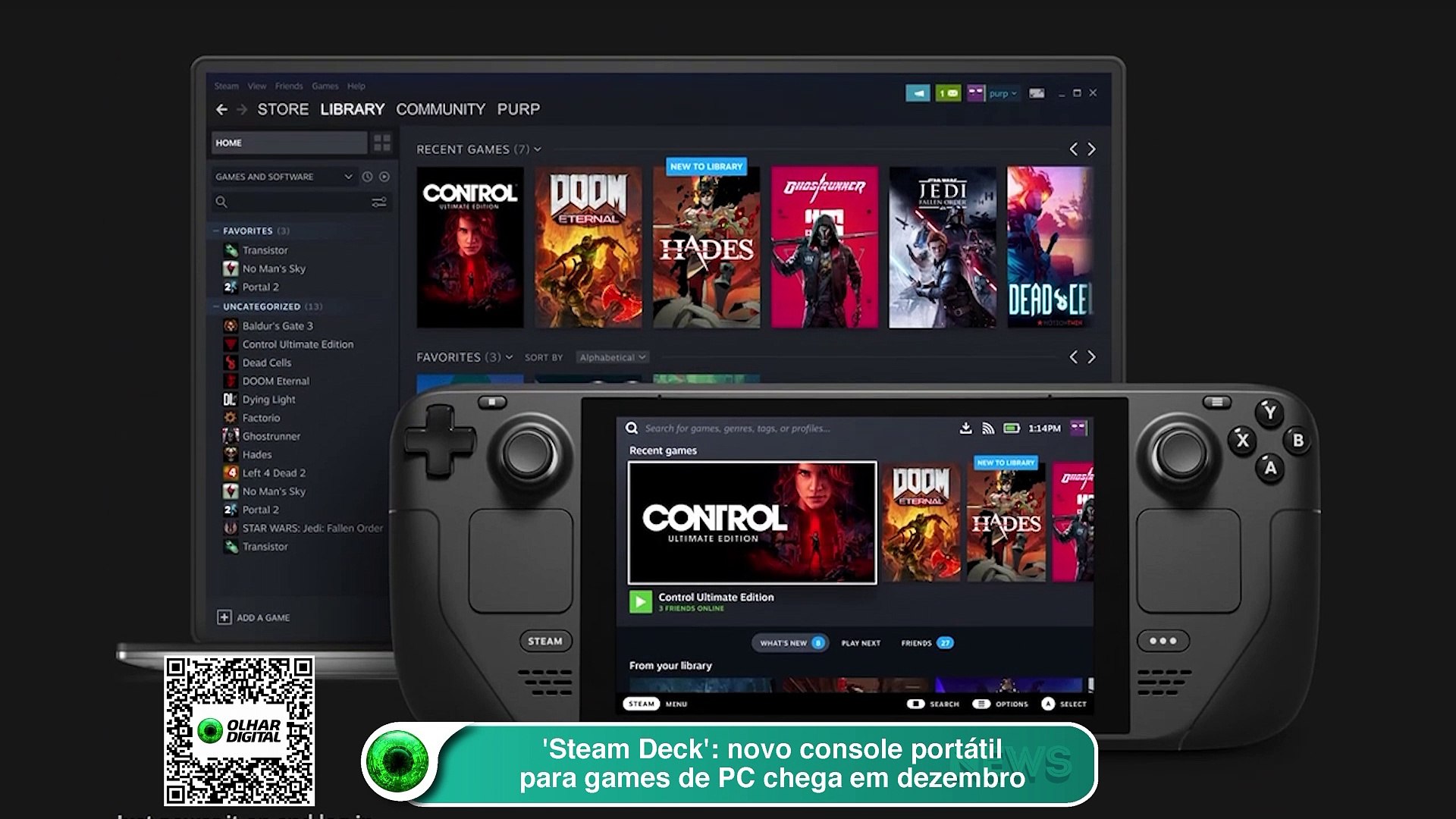 Steam Deck: consola portátil da Valve chega em dezembro a partir