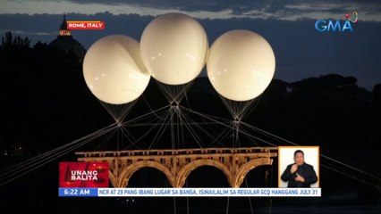 "Flying bridge" sa Tiber River, agaw-pansin | UB