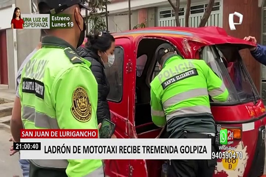 Vecinos casi linchan a ladrón que fue descubierto tratando de robar mototaxi en SJL