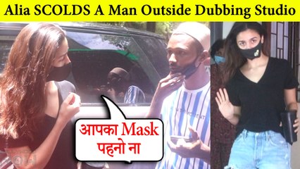 Alia Bhatt SCOLDS A Man For Not Wearing Mask | Gets Too Close To Her