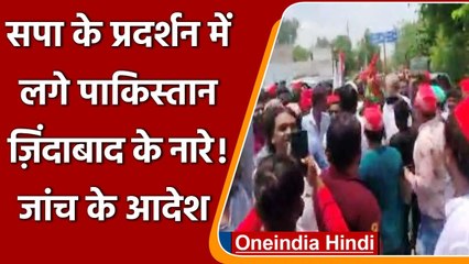 Viral Video: Agra में SP कार्यकर्ताओं ने Protest में लगाए Pakistan जिंदाबाद के नारे | वनइंडिया हिंदी