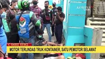 Gagal Menyalip, Pemotor Tewas di Kolong Truk Kontainer