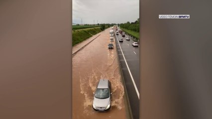 Télécharger la video: Intempéries: l'autoroute A35 en partie sous les eaux en Alsace