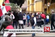 Jorge Muñoz informó que violentas manifestaciones dejaron daños en propiedad privada