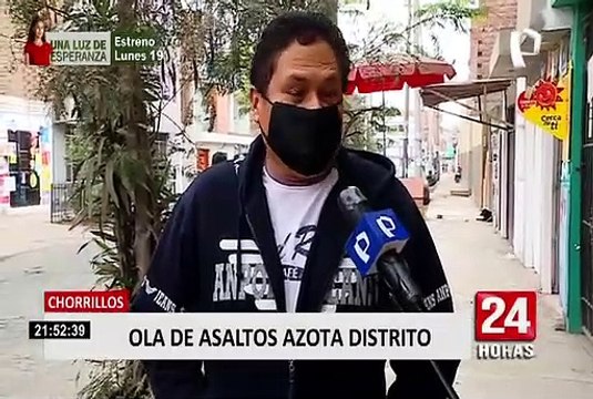 Vecinos viven atemorizados por ola de asaltos en Chorrillos