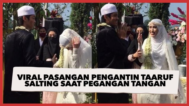 Viral Pasangan Pengantin Taaruf Salting saat Pegangan Tangan, Bikin Jomblo Cengar Cengir