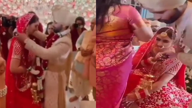 Disha Parmar Rahul Vaidya ने वरमाला के बाद Mother का लिया आर्शीवाद। Disha Rahul Varmala | Boldsky