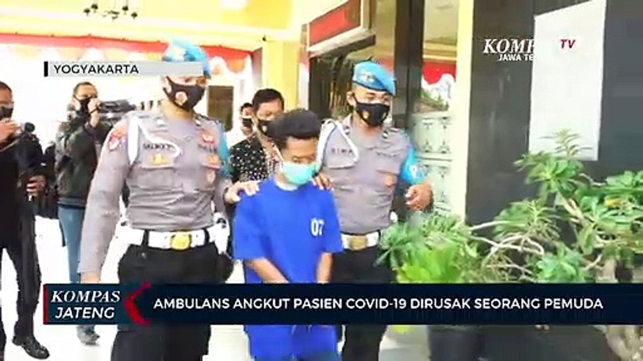 Ambulans Angkut Pasien Covid-19 Dirusak Seorang Pemuda